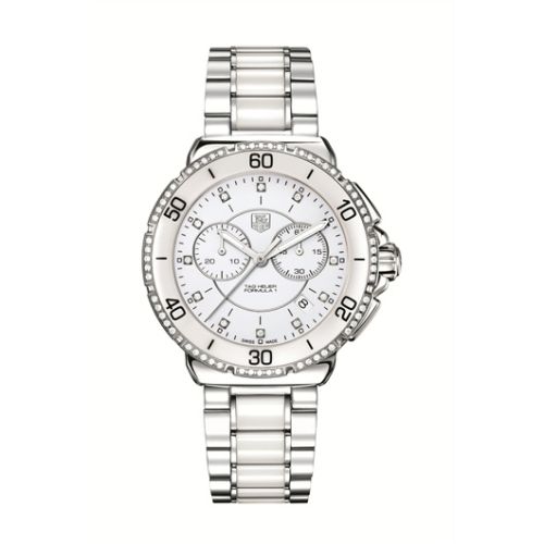 TAG Heuer Formula 1 Chronograph Quartz 41 Stainless Steel / Diamond / White / Bracelet